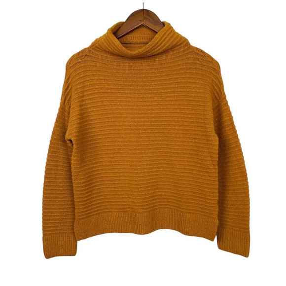 NWT Madewell Belmont Mock Neck Sweater in Golden Harve - Picture 3 of 8